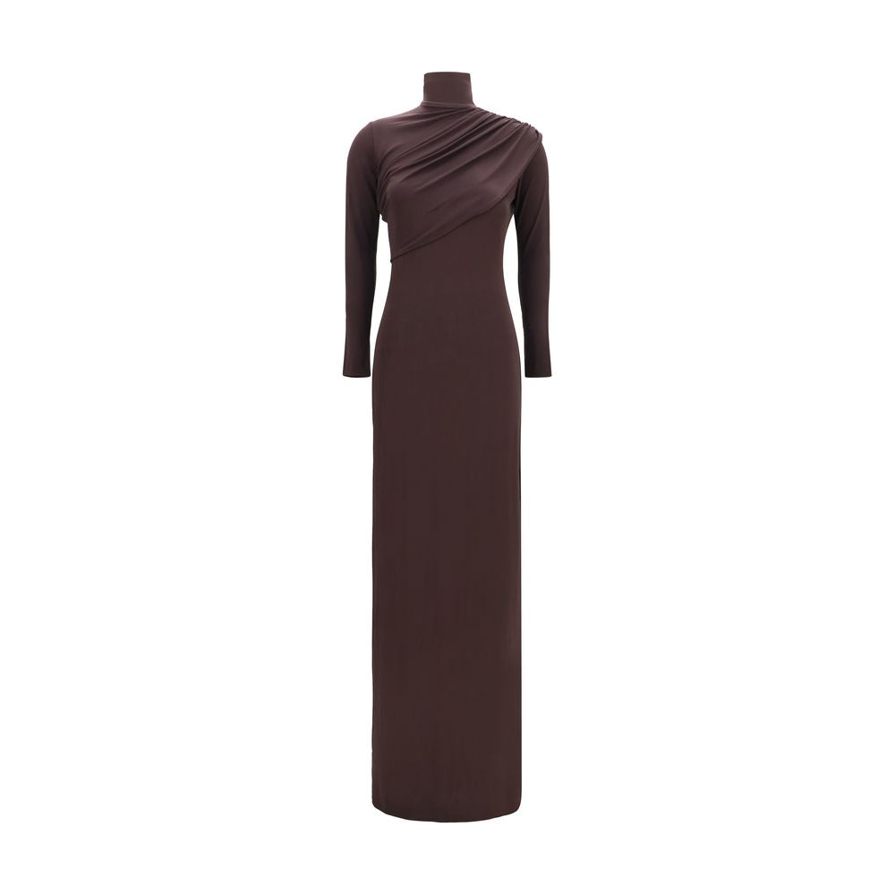 CourrĂšges Brown Viscose Casual Dress